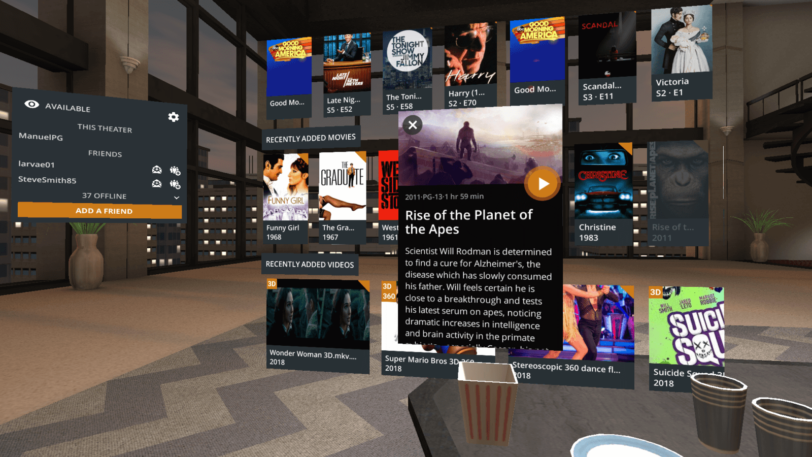 Plex VR Brings Social Viewing To Daydream Headsets - VRScout